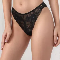 Prizo Black Lace Sheer Lingerie Set image 4