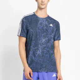 Adidas Blue Regular Fit Printed Sports T-Shirt-picture-22