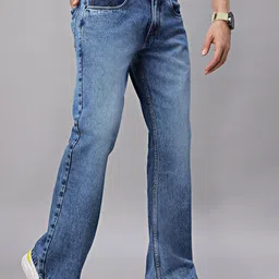 HJ HASASI Men Cotton Bootcut High-Rise Heavy Fade Casual Jeans image 3