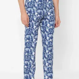 Urban Scottish Blue Regular Fit Printed Lounge Pants image 4