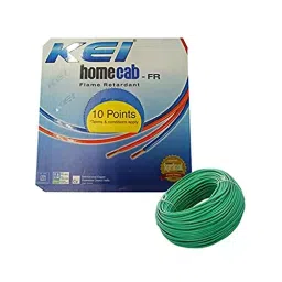 KEI Homecab 1.5 Sq.mm 1 Core FR PVC Multistrand Industrial Cable Green (90 m)-picture-20