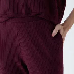 Wunderlove by Westside Wine Ribbed-Textured High-Rise Pants image 4