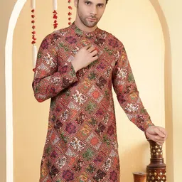 Anouk Men Floral Printed Festive Straight Kurta-image-40
