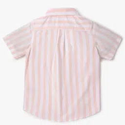 GAP Boys Peach Regular Fit Striped Short Sleeves Shirt image 2
