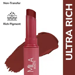 MILA BEAUTE Ultra Rich Transfer Proof Lipstick With Aloe Vera - 2.5 g- Rusty Nude 05-picture-22