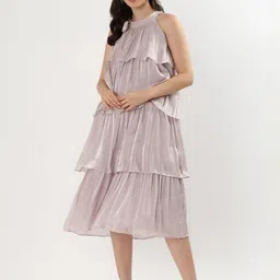 Beyond Pink Off-Shoulder Fit & Flare Midi Dress-picture-31