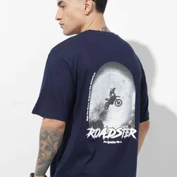 The Roadster Lifestyle Co. Graphic Printed Round Neck Pure Cotton Relaxed Fit T-Shirt-picture-26