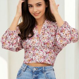 Stylecast X Slyck Floral Print Crop Top-picture-27