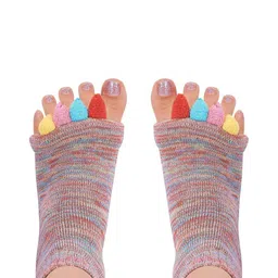Gustave Women Printed Toe Aligner Cotton Ankle Length Socks-image-4
