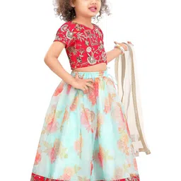 Pragya Exclusive Girls Embroidered Ready to Wear Lehenga & Choli image 4