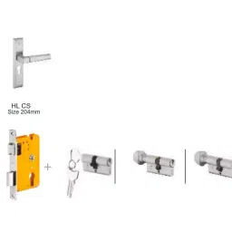 Dorset HL Series -Cosmo HL CS 203 mm(8 Inch) PT Finish Combo Lock Sets With Knob and Key Cylinder (70 mm)-picture-47
