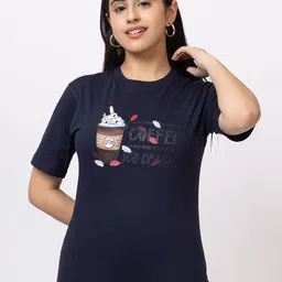 PYRO SPIRIT Women Typography Printed Round Neck T-shirt-image-52