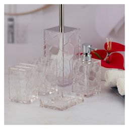 Kookee Acrylic Set of 5 Bath Set with Soap Dispenser (10044)-picture-24