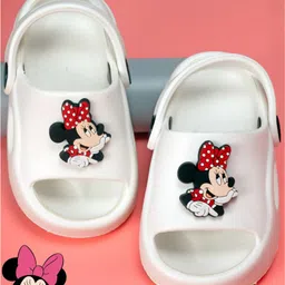 Yellow Bee Mickey & Friends Featuring Minnie Mouse Applique Detailed With Sling Back Clogs - White-picture-20