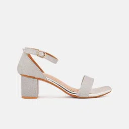 DressBerry Textured Party Block Sandals image 5