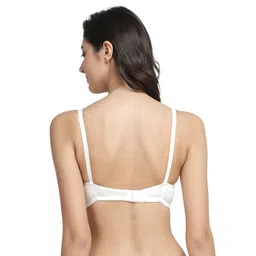 Inner Sense Organic Antimicrobial Padded Nonwired Feeding Bra - White image 3