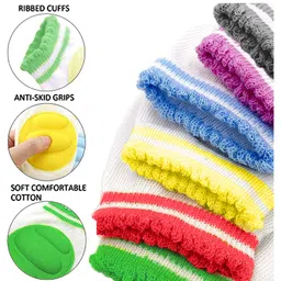 Babymoon Padded Kids Knee Elbow Protection Pads (Pack of 2 - Red & Green image 3