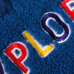 Babyhug Cotton Knit Full Raglan Sleeves Hooded Sweatshirt With Explore Embroidery & Kangaroo Pockets - Navy Blue image 4