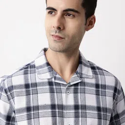 Mast & Harbour Relaxed Premium Fit Textured Checked Casual Shirt image 2
