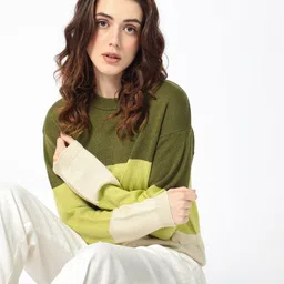 RAREISM Colourblocked Cotton Pullover-picture-25