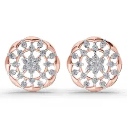 Sparkles 14K (585) Rose Gold Lab Grown Diamond 0.49 Ct Eternal Diamond Earrings-image-0