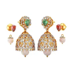 Joyalukkas 18k Yellow Gold & Diamond Luxurious Grandeur Earrings-picture-42
