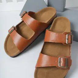Mozafia Men's Tan Slides-picture-26