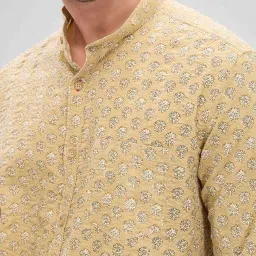 Spykar Khaki Slim Fit Printed Shirt image 5