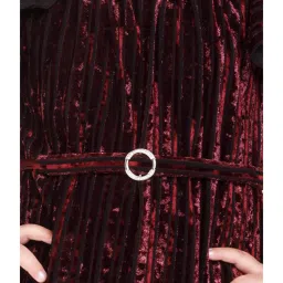 Peppermint Kids Maroon Shimmer Dress image 5