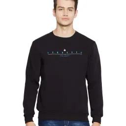 Duke Black Round Neck Printed Sweatshirt-image-83