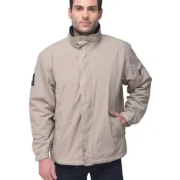 Woodland Beige Nylon Hooded Jacket-picture-31