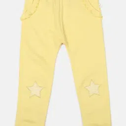 H by Hamleys Infants Girls Light Yellow Solid Joggers-picture-22