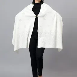 Cantabil White Self Stole-image-16