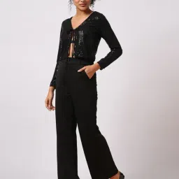 Globus Black Regular fit Solid Shrug image 3