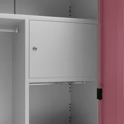 Godrej Interio Slimline 2 Door Dusty Rose Metal 4 Shelves Almirah image 5