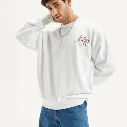 Levi's White Loose Fit Printed Sweatshirt image 5