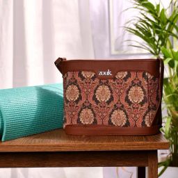 ZOUK Brown Printed Cross Body Bag-picture-20