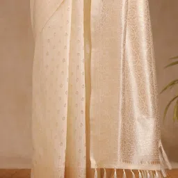 Soch Beige Other Woven Design Saree With Unstitched Blouse image 5