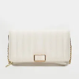 Ginger by Lifestyle Off white Quilted Clutch-picture-14