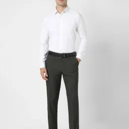 Van Heusen Grey Slim Fit Printed Trousers image 5