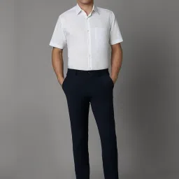 Louis Philippe Navy Regular Fit Trousers image 5