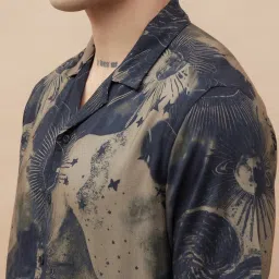 Forca By Lifestyle Brown Regular Fit Printed Shirt image 5