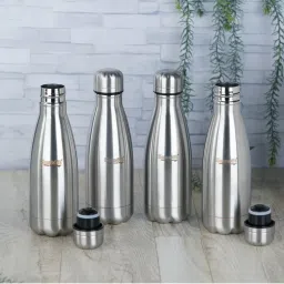 Sumeet Silver Stainless Steel 4 Water Bottles 400ml(each) image 5