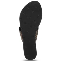 Mochi Women's Black T-Strap Wedges image 5