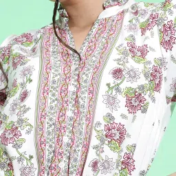 Oxolloxo Multicolor Floral Print A Line Dress image 5