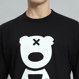 Griffel Black Cotton Loose Fit Printed Co-Ord Set image 5