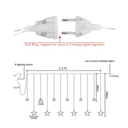 The Purple Tree White Star Shape Festive LED String Lights image 4