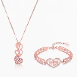GIVA 925 Sterling Silver Rose Gold Set for Women-picture-34