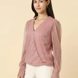 Allen Solly Pink Polyester Printed Top image 3
