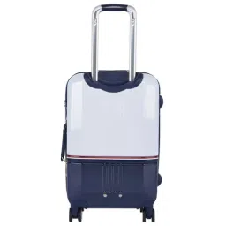 Tommy Hilfiger Twins Plus White & Navy 8 Wheels Small Hard Cabin Trolley - 37 cm image 4